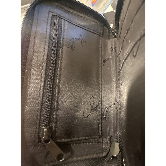 Vera Bradley Black Quilted RFID Wallet Wristlet Card Holder ID Window Zip Around - Picture 5 of 6